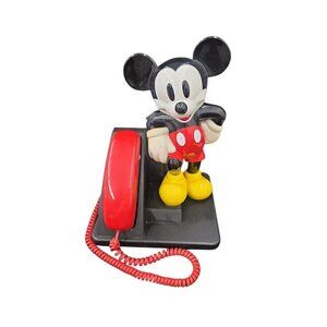 Vintage 90s Mickey Mouse Disney Phone AT&T Land Line Desk Push Button Telephone